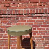 Baumann stool 895 G2 in green leather