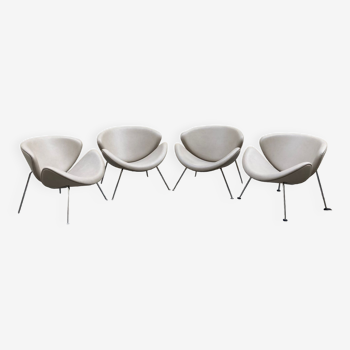4 “Orange slice” armchairs by Pierre Paulin for Artifort