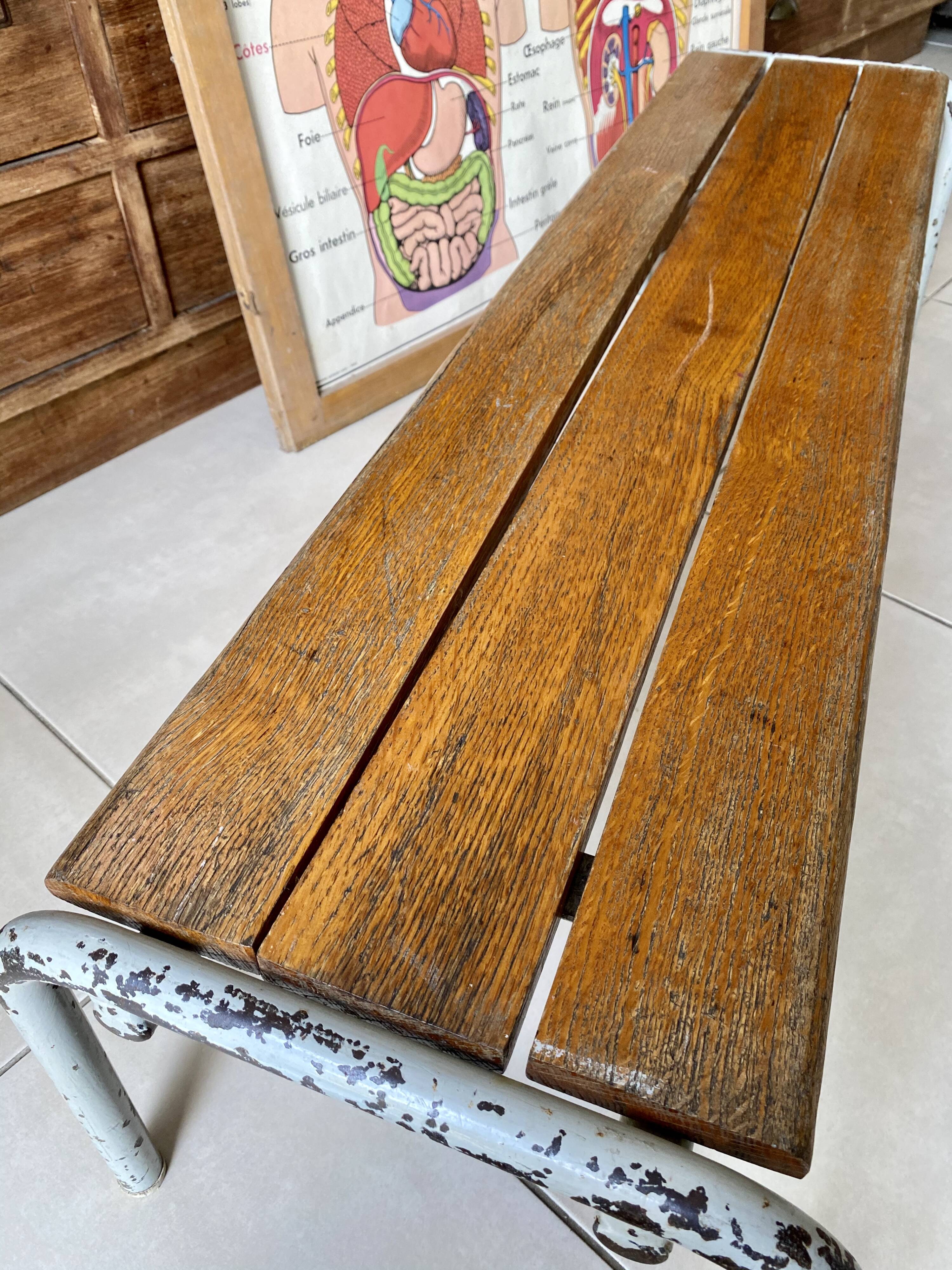 Vintage school bench