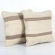 Set of 2 vintage kilim cushion covers 41x41 cm