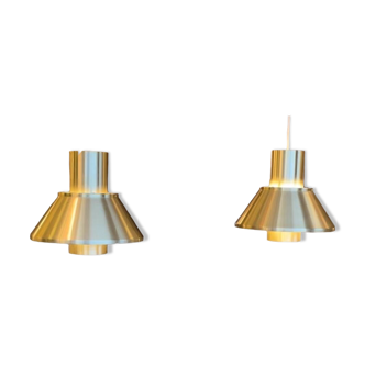 Pair of pendant lights by Jo Hammerborg for Fog and Morup, Denmark, circa 1970