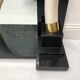 Versailles collection elephant faux tusk ebony console table mirror glass 1970s