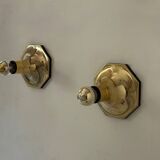 Pair of vintage brass sconces by Motoko Ishii for Staff Leucthen, 1970s