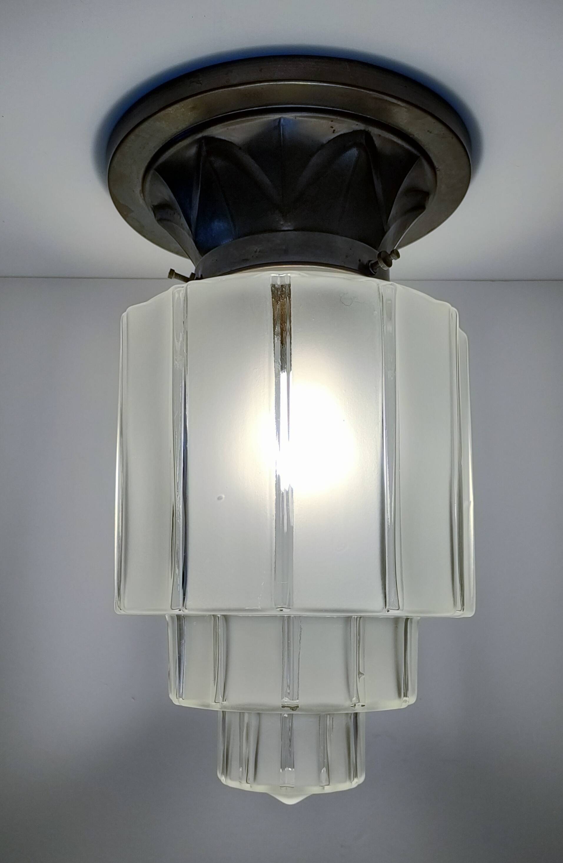 Large art deco skyscraper building ceiling light 1930