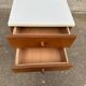 Scandinavian Mid-Century Modern chest of drawers with 6 mahogany and white wood drawers 19