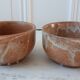 Duo of ear bowls in artisanal sandstone 70s