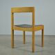 Vintage oak DUTCH DESIGN dining chairs in modern minimalist style, 1960s