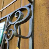 Art Deco 1930s wrought iron coat rack and hat stand
