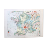 1880 - Geological map of the France