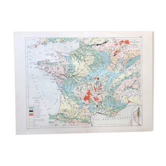 1880 - Geological map of the France