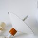 Metal and pine pendant light, Design, 1980