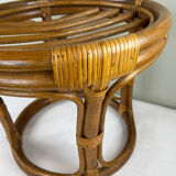 Vintage rattan pouf