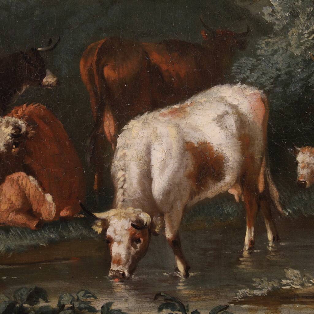 Refined 18th Century Bucolic Landscape Painting