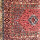 Ancien tapis caucasien 19ème siècle tissé à la main