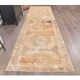 3'6x12'6 Orange Brown Vintage Turkish Hand-Knotted Runner Rug 110x385