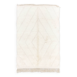 Moroccan Berber carpet Beni Ouarain with engraved diamonds in the weft 2.30x1.53m