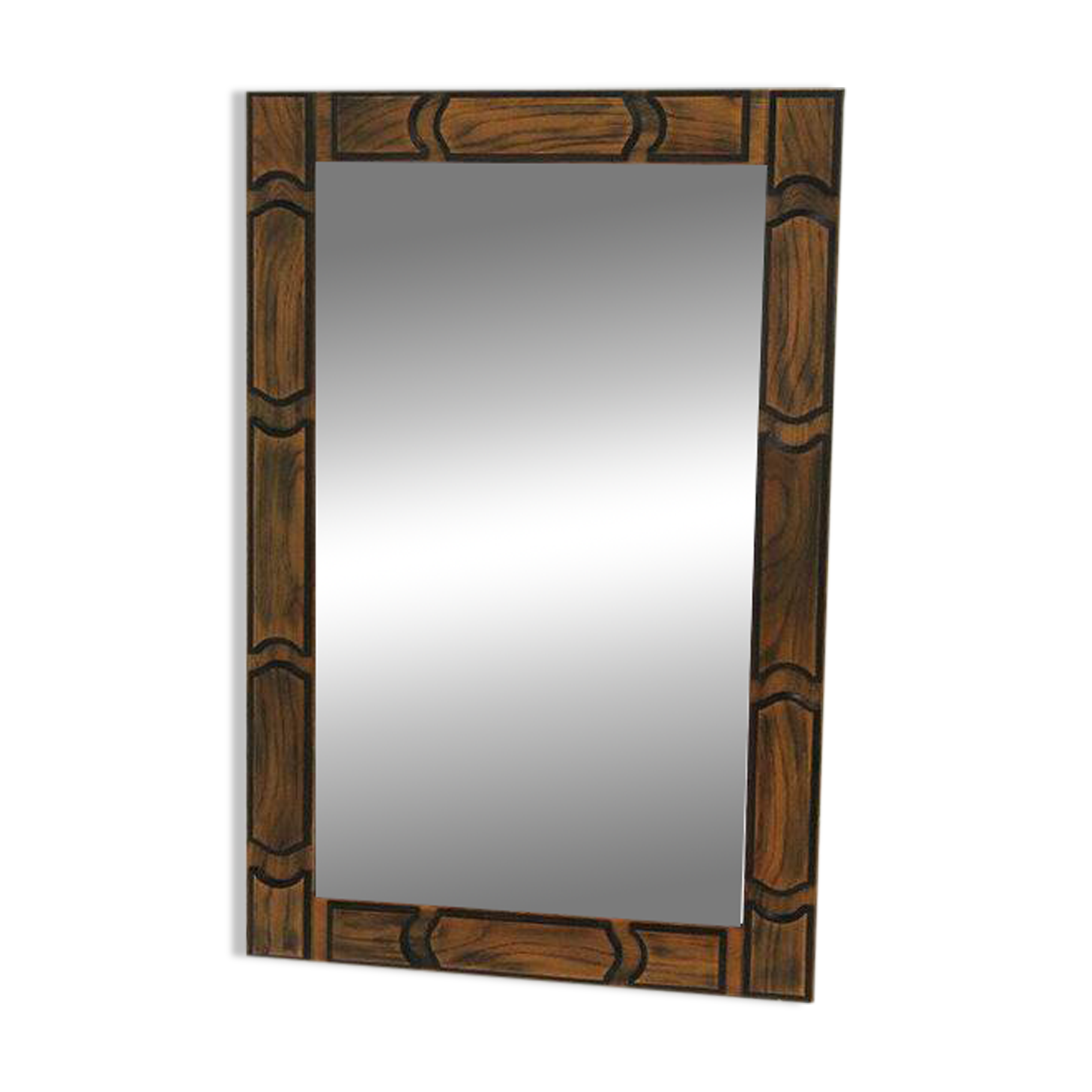 Miroir scandinave en chêne "GT Lux", Glas & Trä, Suède, 1960, 118x77