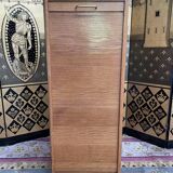Oak notary curtain filing cabinet