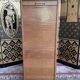 Oak notary curtain filing cabinet