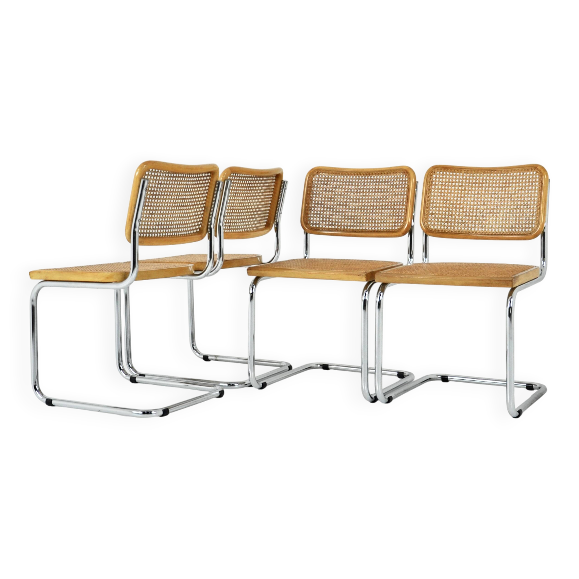 Ensemble de 4 chaises style B32 par Marcel Breuer