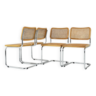 Set of 4 B32 style chairs by Marcel Breuer