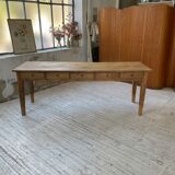 Farmhouse table pine multi-drawers