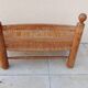 Banc vintage bois et paille esprit perriand année 50