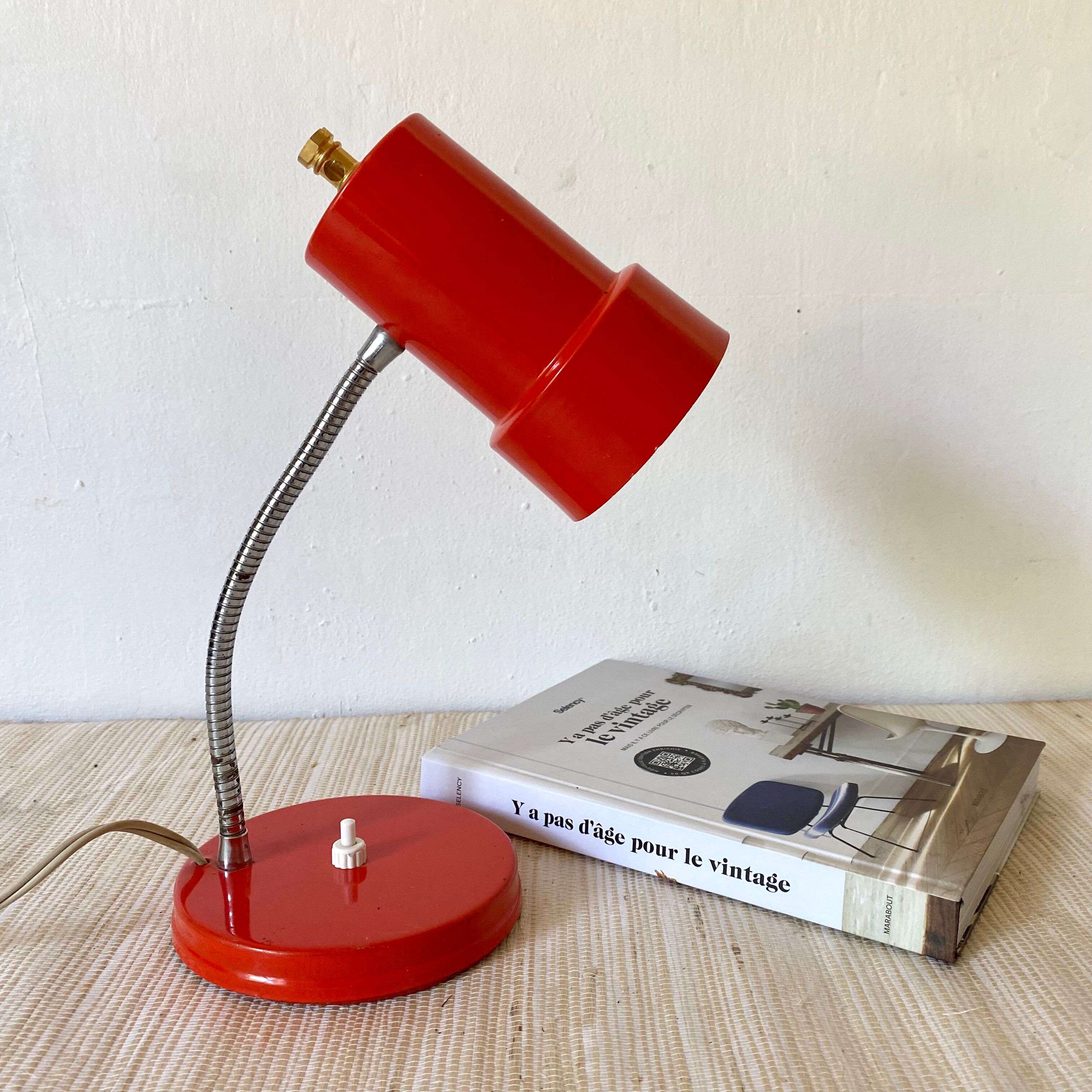 Vintage desk casserole lamp, 70s