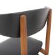 Set of 2 Scandinavian chairs in teak and imitation leather, Denmark, 1960