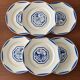 Set of 6 flat plates KG Lunéville Fructidor model – earthenware frui