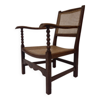 Art Deco easy chair minimalist oak wicker minimalist design