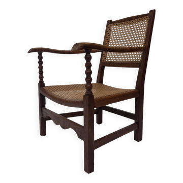 Art Deco easy chair minimalist oak wicker minimalist design