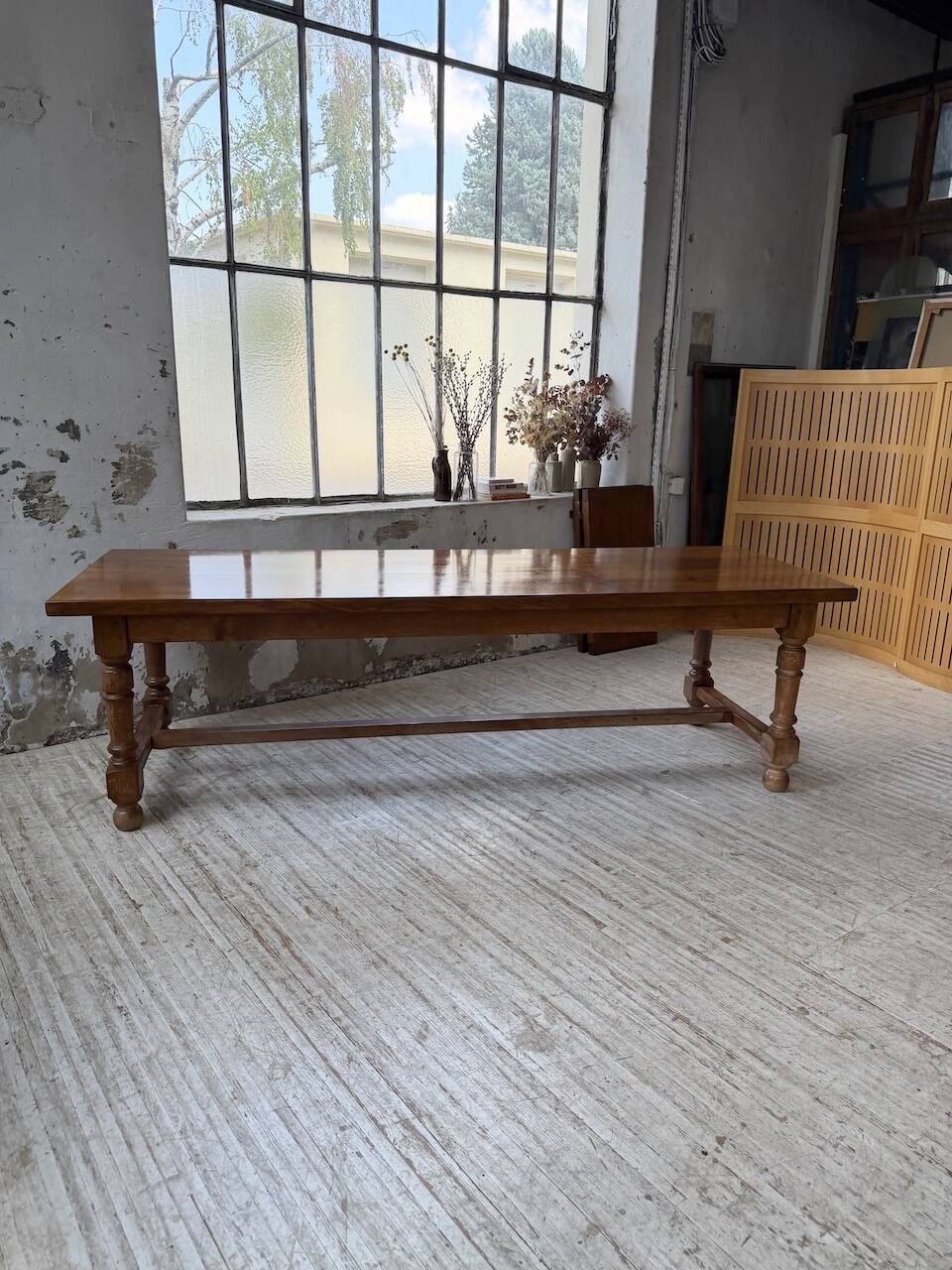 Table repas style drapière noyer 2m5/3m5 1900
