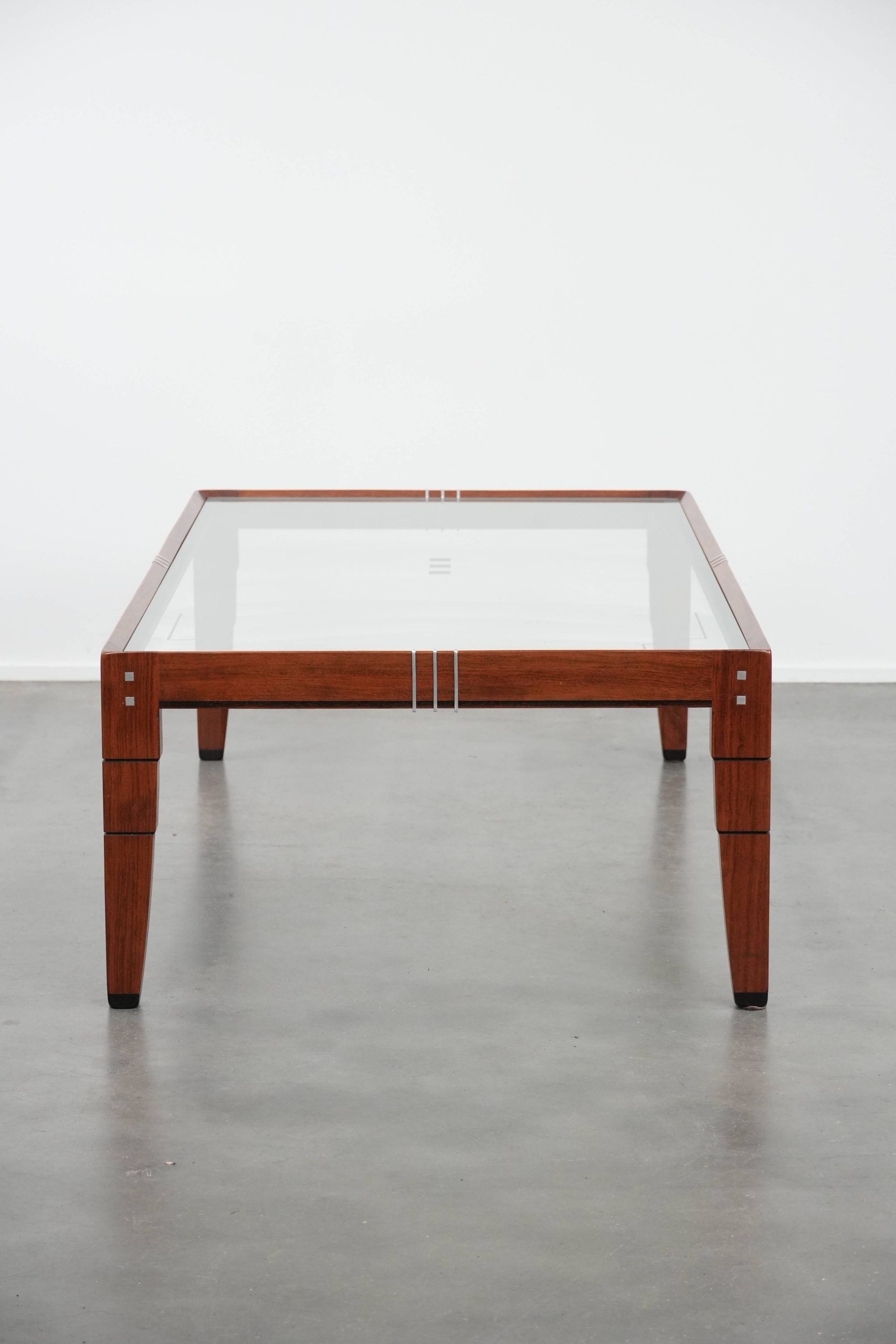 Beautiful Art Deco design coffee table with a glass top