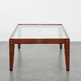 Beautiful Art Deco design coffee table with a glass top