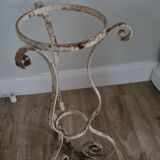 Pair of old pot holders in original cast iron / patina