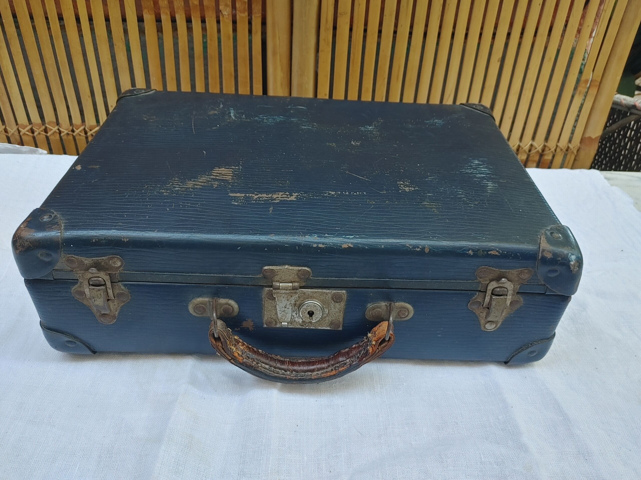 Old suitcase “the favorite” with a paper interior - 1930s/40s