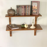 Double vintage wooden shelf