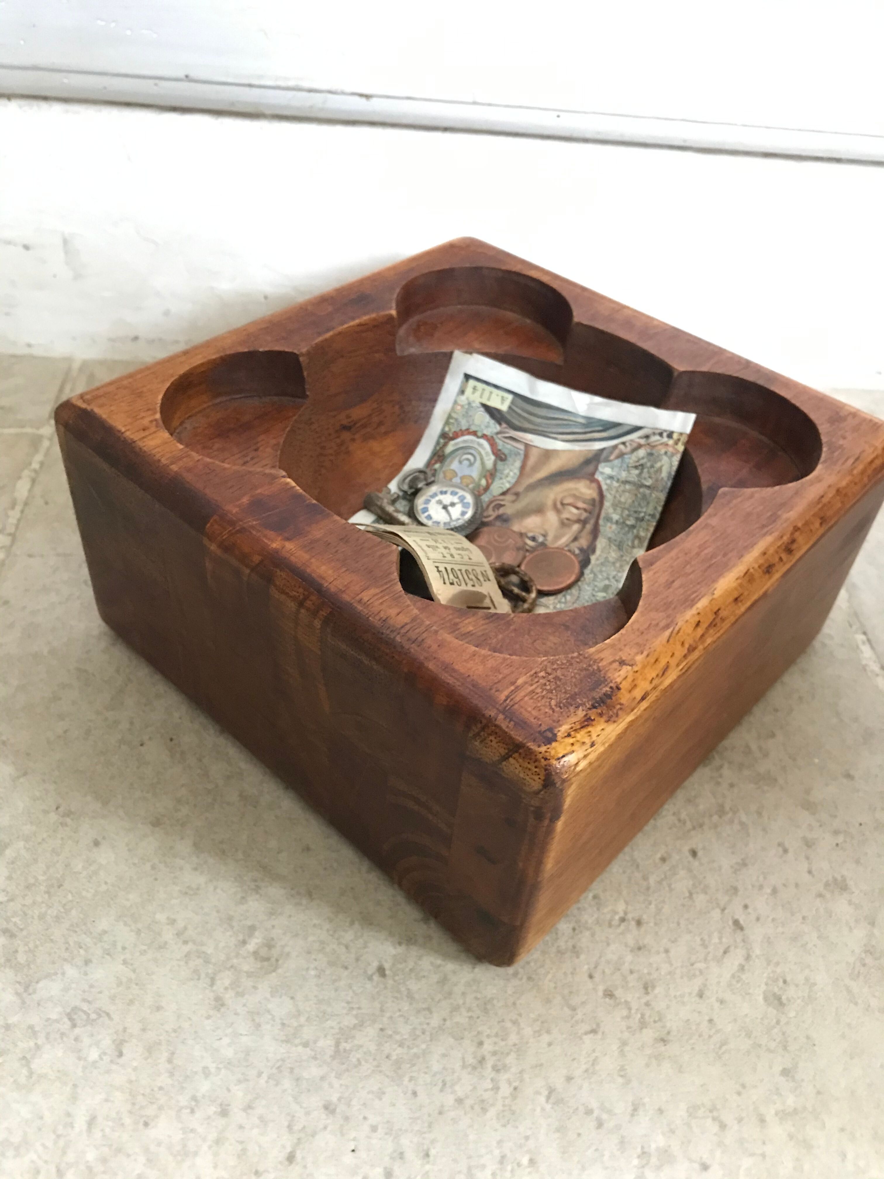 Empty teak pocket, 70s