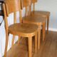 Série de 3 chaises bistrot 1950