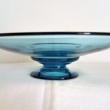 André Delatte, Nancy - Centerpiece on blue glass stand, diameter - 32 cm.