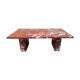 Table basse en marbre rouge