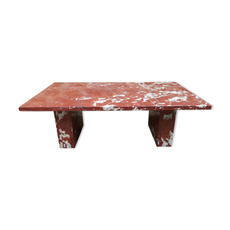 Red marble coffee table