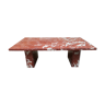 Red marble coffee table