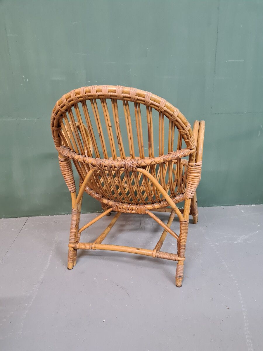 Vintage rattan armchair 1960s