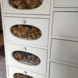 White patinated pine seed bowl