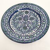 Assiette plate émaillée Fajalauza