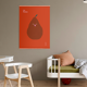 Minimalist pear face wall display 30cmX40cm