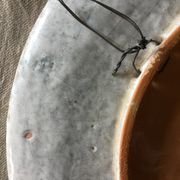 Vintage dish in ceramic African drawing