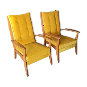 Paire fauteuils scandinaves